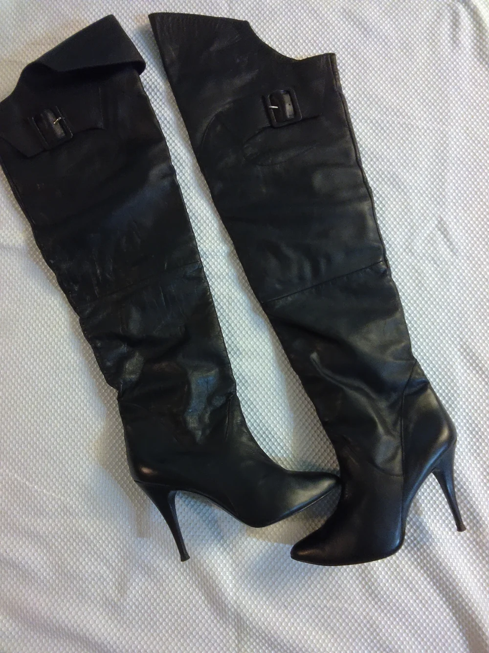 Women's Black Over-the-Knee High Heel Boots